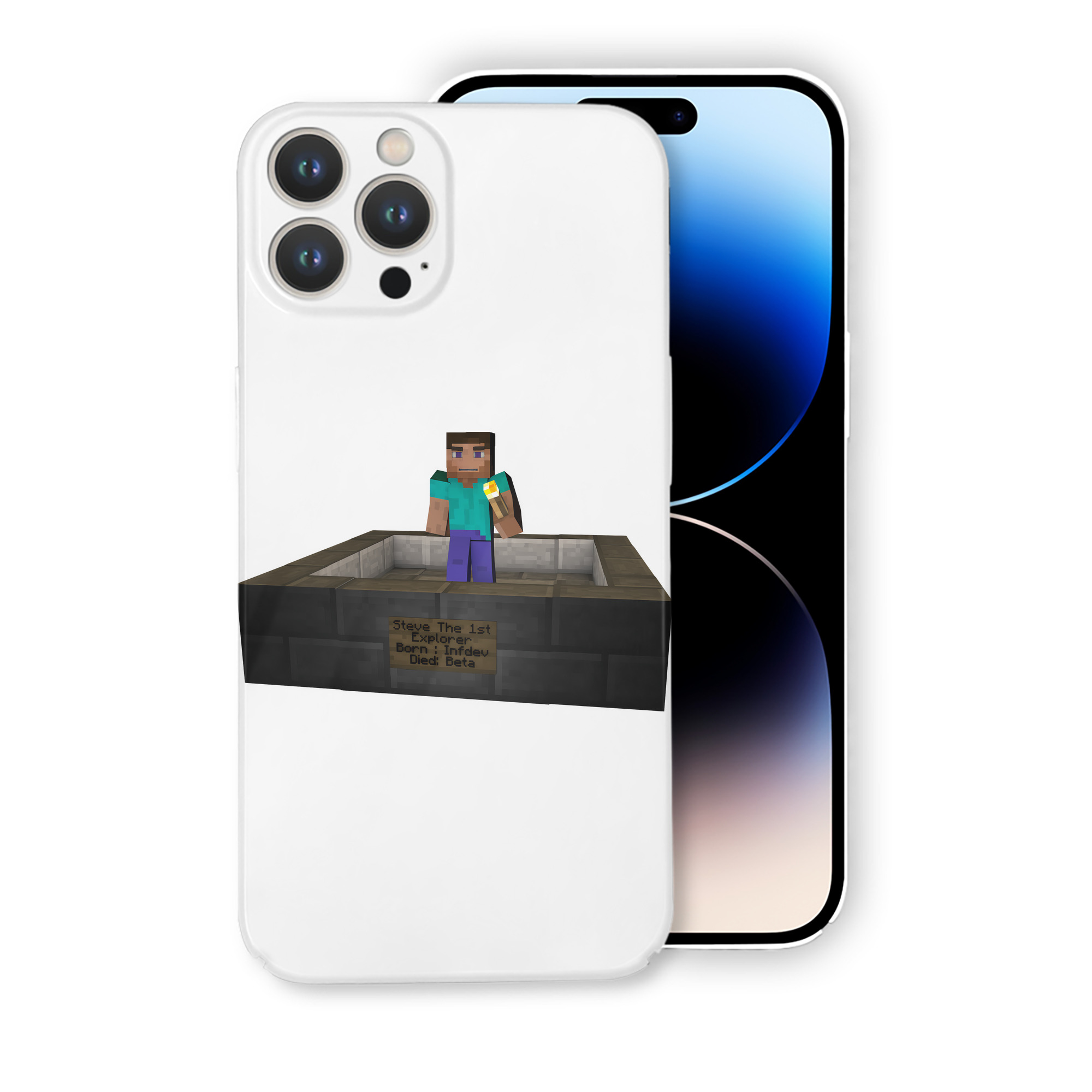 （画像用） マインクラフト ブロックの世界 Minecraft MC Block world 【iPhone 14シリーズ対応】ハードケース